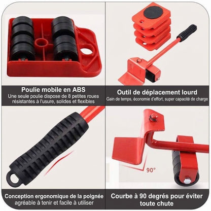 Ensemble d’outils de levage et de déplacement de meubles