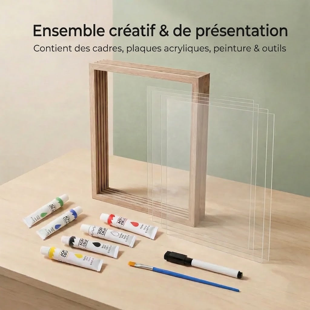 FamilyPrint™ | Kit d'empreintes de mains familial avec cadre