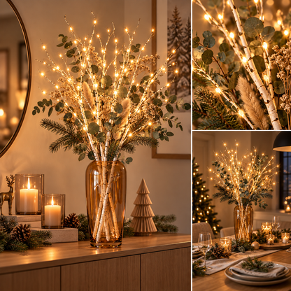 LumiBranch – Branches lumineuses LED à piles (Lot de 2 ou Lot de 4)