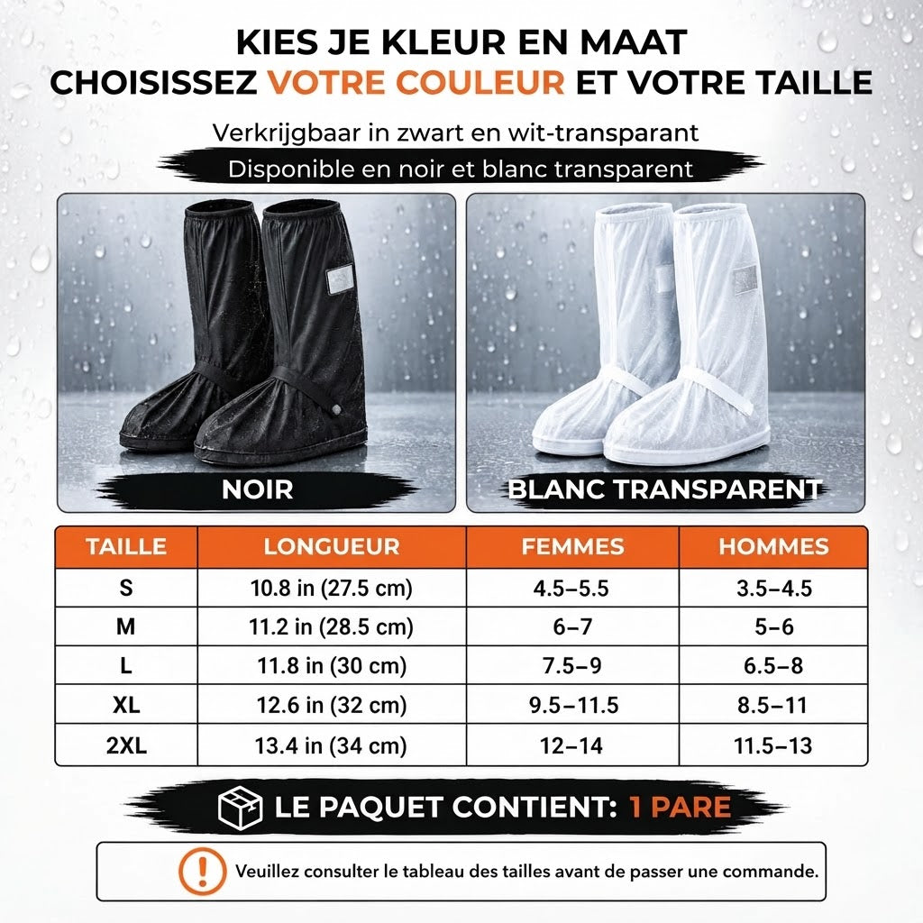 Couvre-chaussures imperméables – 1 Paire