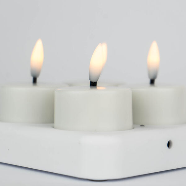 Bougies chauffe-plat LED rechargeables (sans flamme)