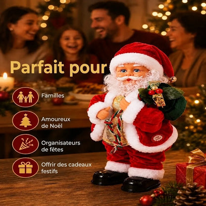 Père Noël dansant avec musique