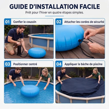 🏊 50 % DE RÉDUCTION ! ❄️ Coussin d'hivernage pour piscine – Réduit la pression & anti-accumulation ✨