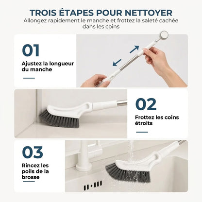 Brosse de nettoyage extensible pour fentes