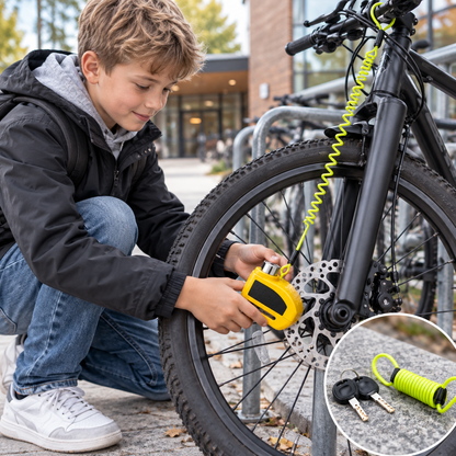 Antivol Bloque-Disque avec Alarme 110 dB pour Vélo, Scooter et Moto
