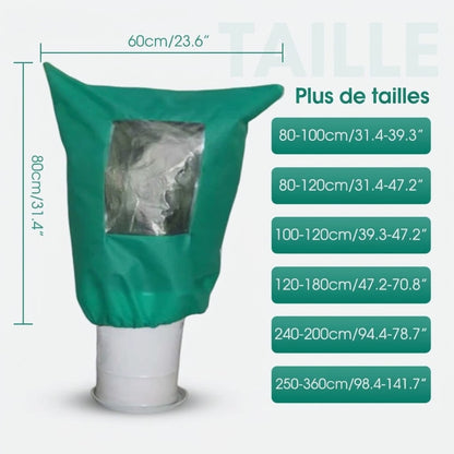 🌷 Housse d'hiver anti-gel pour plantes avec fermeture éclair et cordon de serrage
