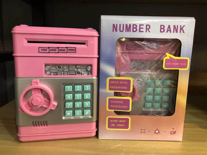 Mini tirelire distributeur automatique (ATM) – Dépôt/retrait et code PIN électronique