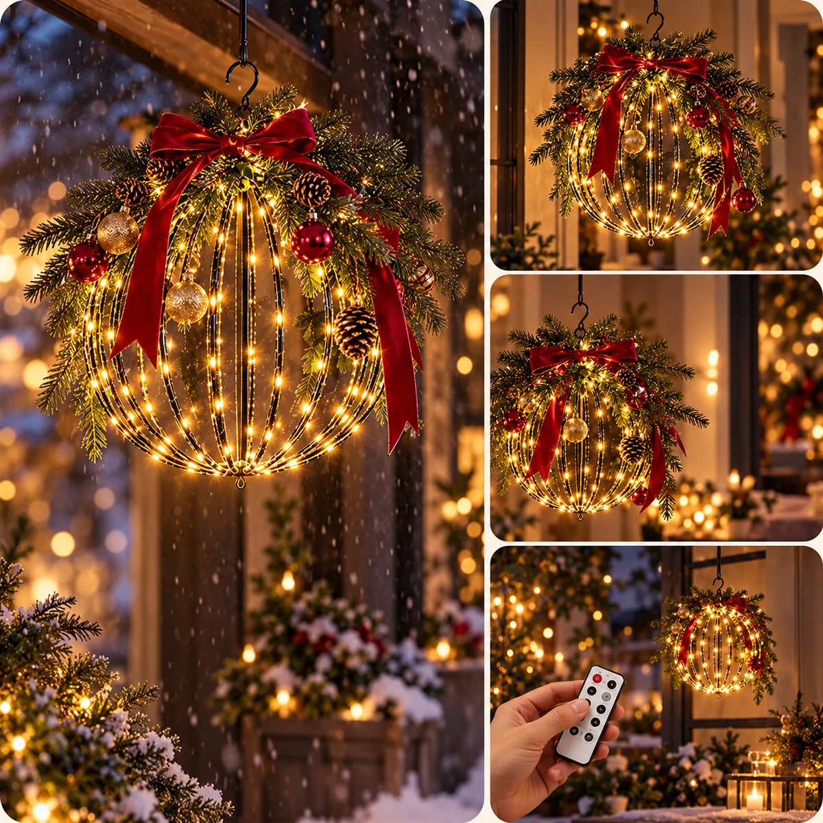 GlowBall – Globe lumineux LED à piles pour intérieur & extérieur