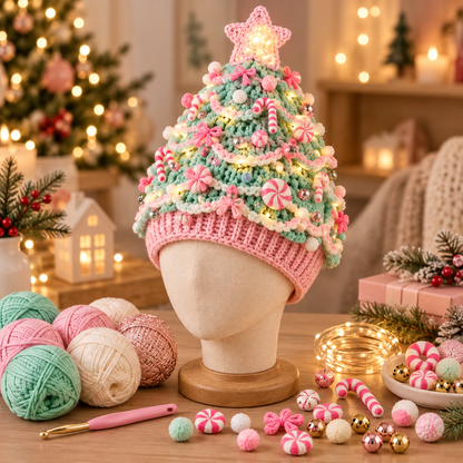 Le kit DIY le plus chaleureux de Noël – Crochetez votre propre bonnet sapin de Noël