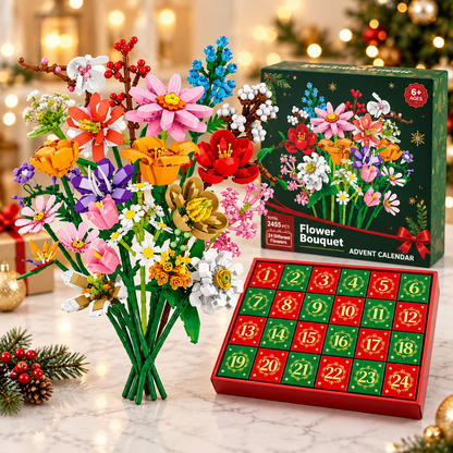 Calendrier de l'Avent Bloom & Build – Construisez votre propre bouquet magique pour Noël