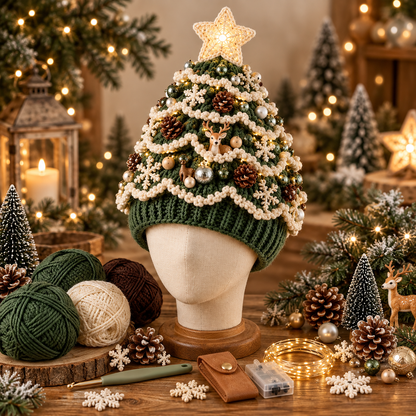 Le kit DIY le plus chaleureux de Noël – Crochetez votre propre bonnet sapin de Noël
