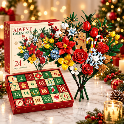 Calendrier de l'Avent Bloom & Build – Construisez votre propre bouquet magique pour Noël