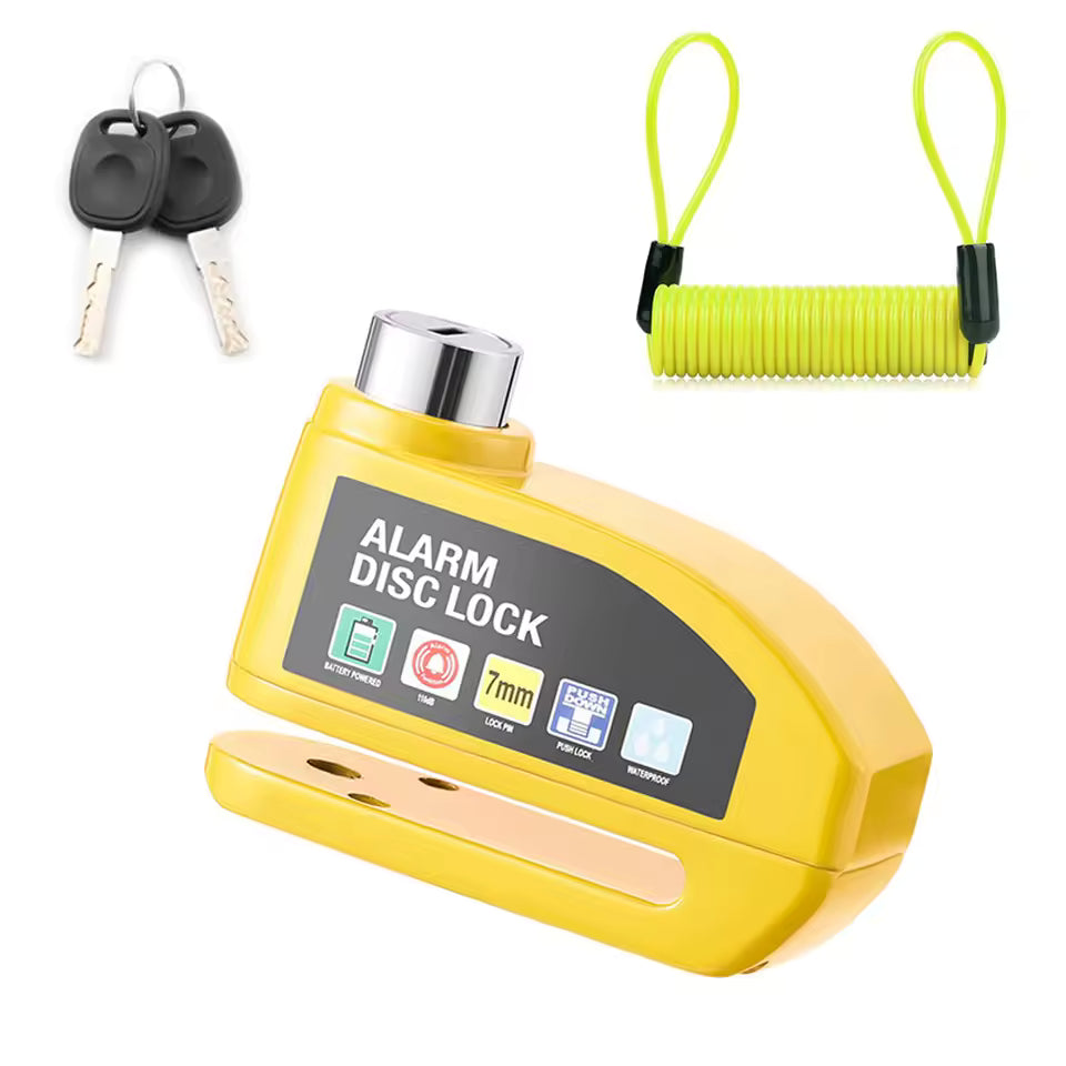 Antivol Bloque-Disque avec Alarme 110 dB pour Vélo, Scooter et Moto