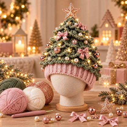 Le kit DIY le plus chaleureux de Noël – Crochetez votre propre bonnet sapin de Noël